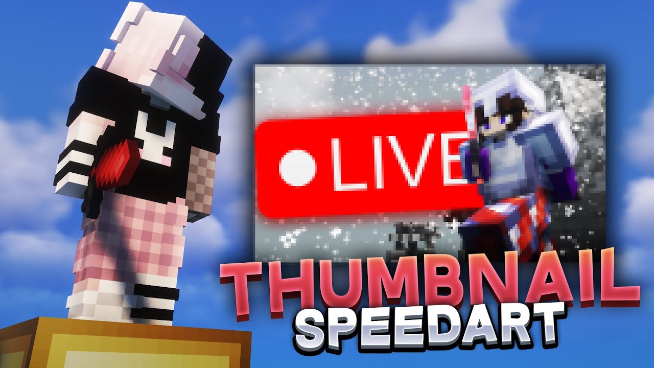 WINTER MINECRAFT STREAMING THUMBNAIL SPEEDART