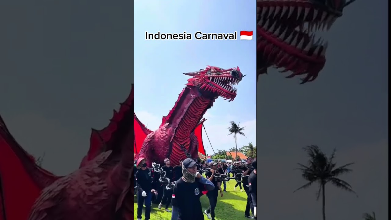 Giant Dragon & Hanuman Parade in Indonesia 🇮🇩🐉&rdquo;