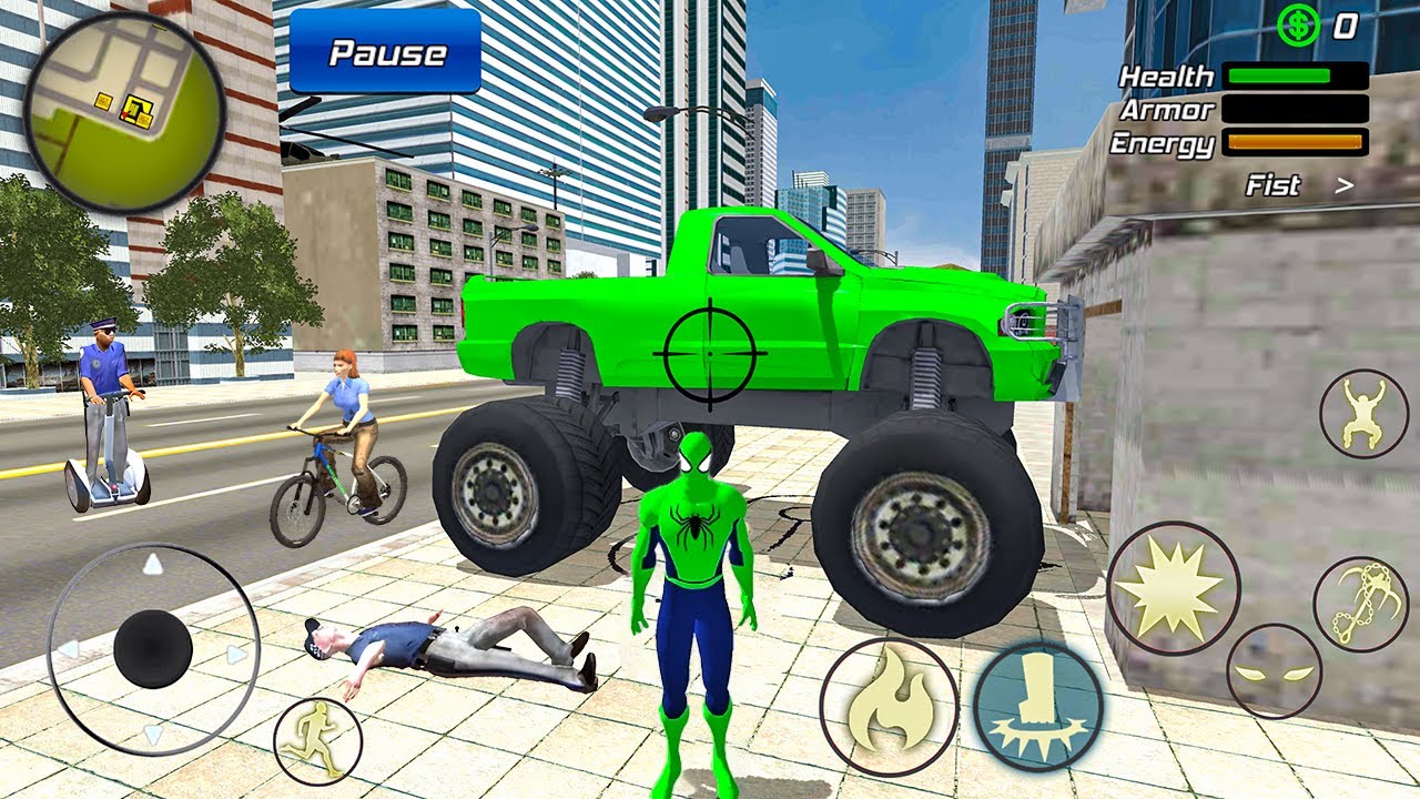 Spider Rope Hero Ninja Gangster Crime Vegas City #8 - Android Gameplay