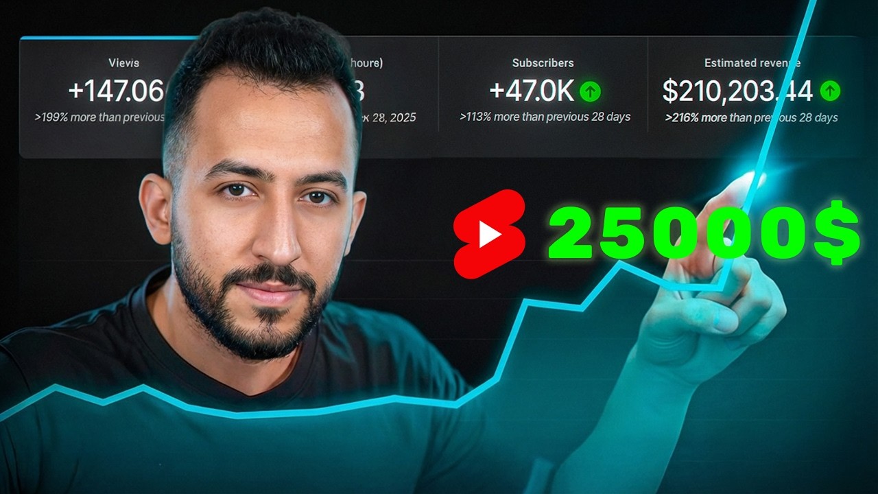كيف حقق 25,000 دولار شهريا من يوتيوب شورتس ؟