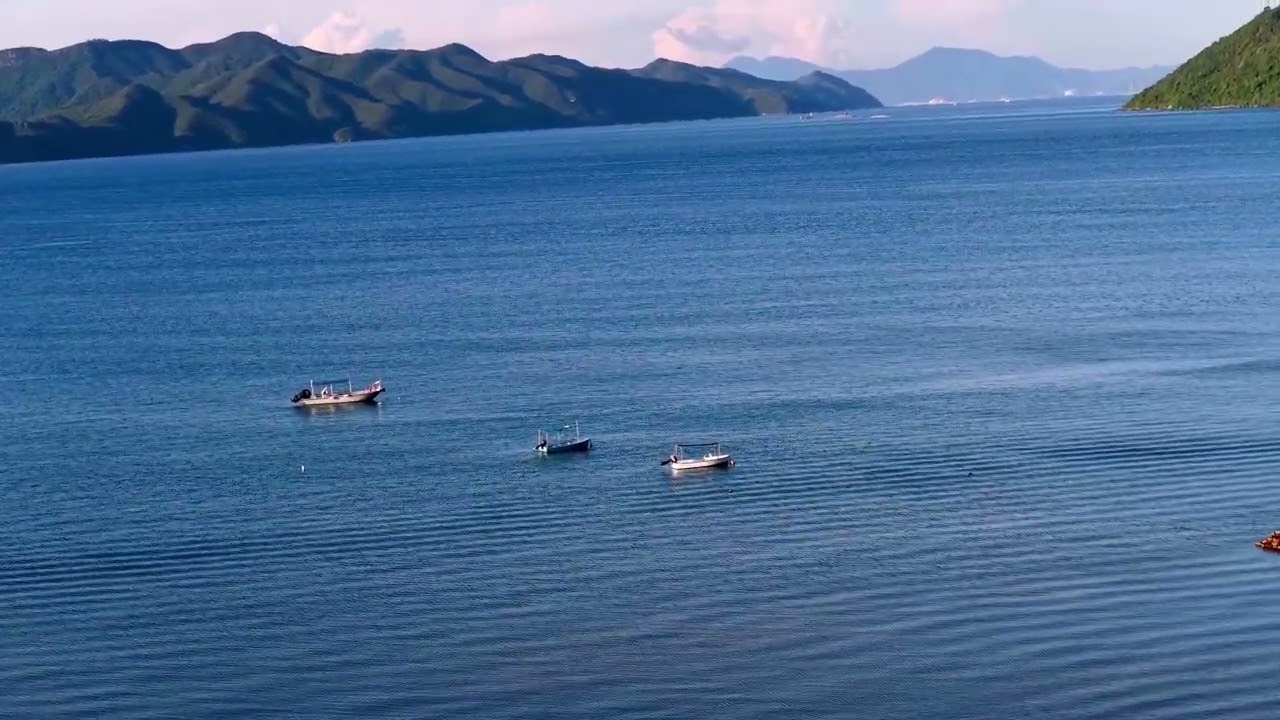 Boats on Three Fathoms Cove, Hong Kong, China.