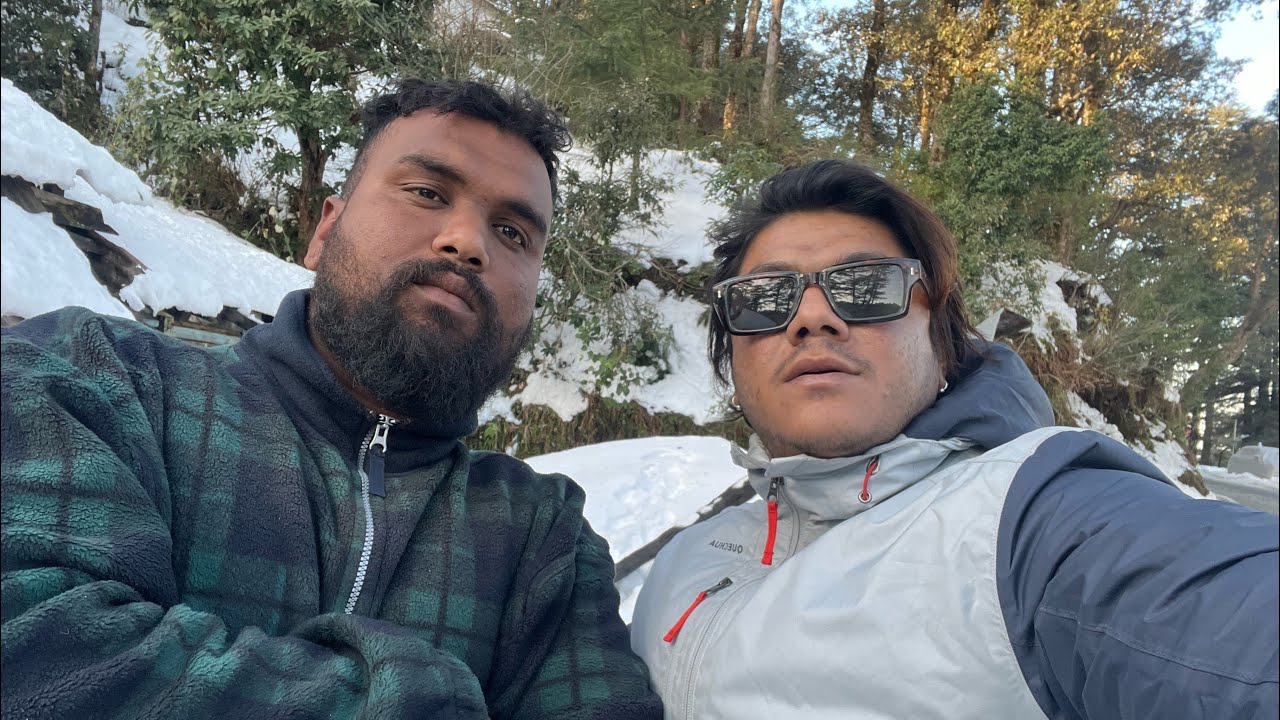 Enjoy bhai log☃️⛅️#chakrata #barfbari #rishabhvlogs #