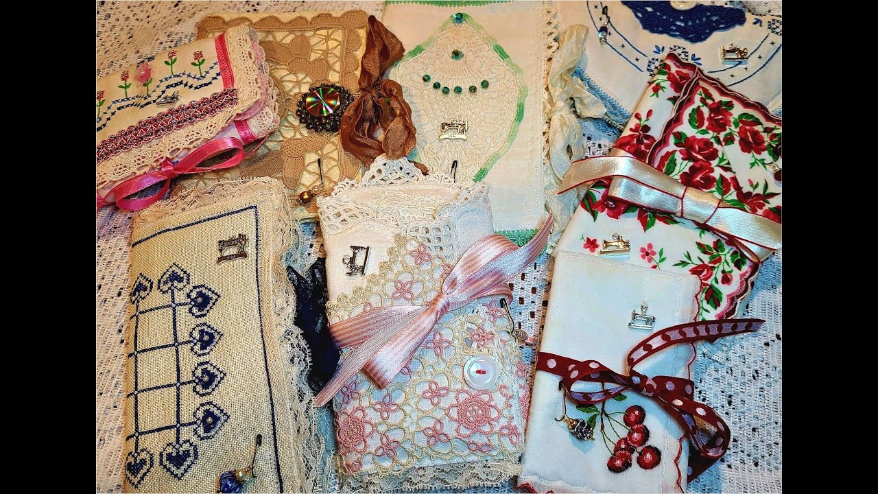 Needle Books made with vintage linens