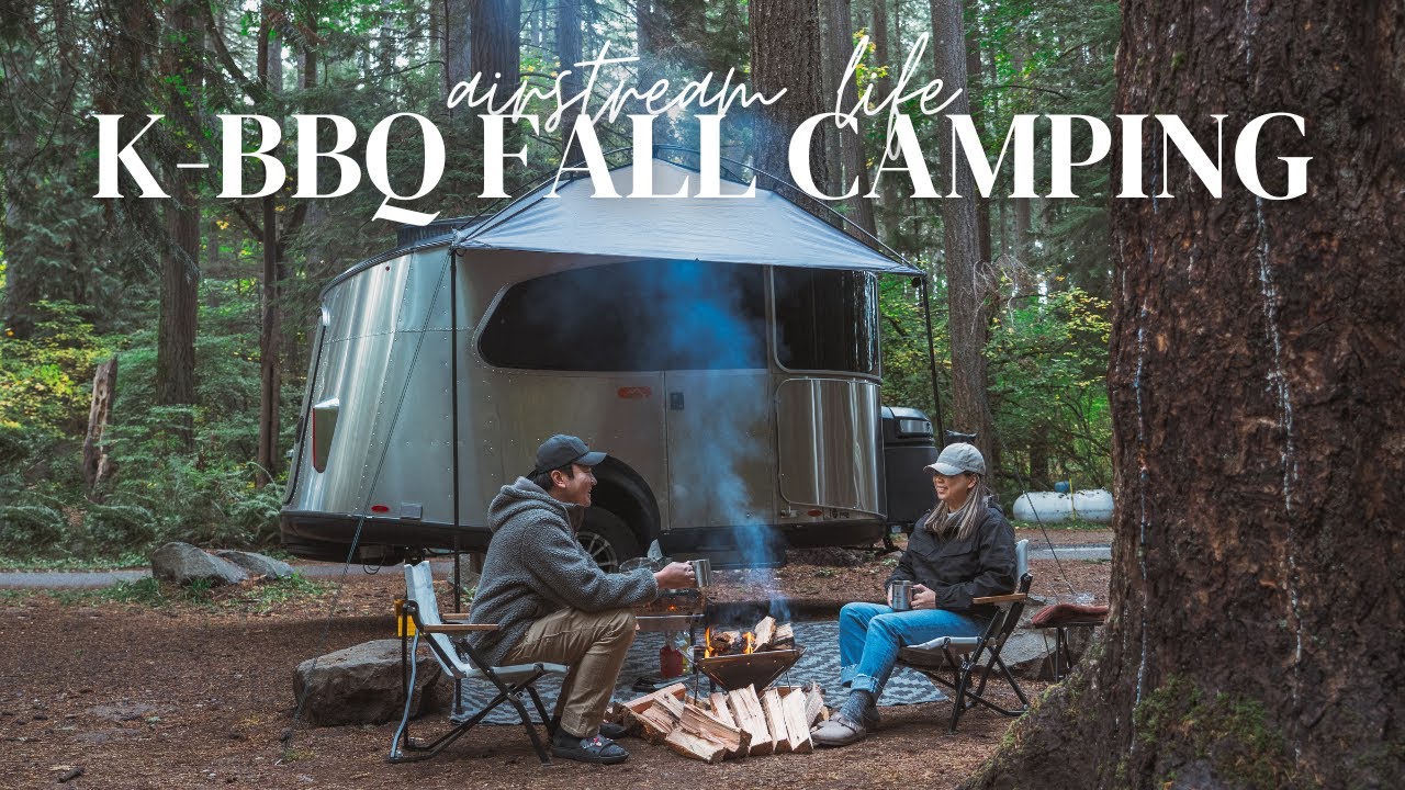 Airstream Basecamp Fall Camping Cooking Korean BBQ with Snow Peak IGT | New Snow Peak Gear