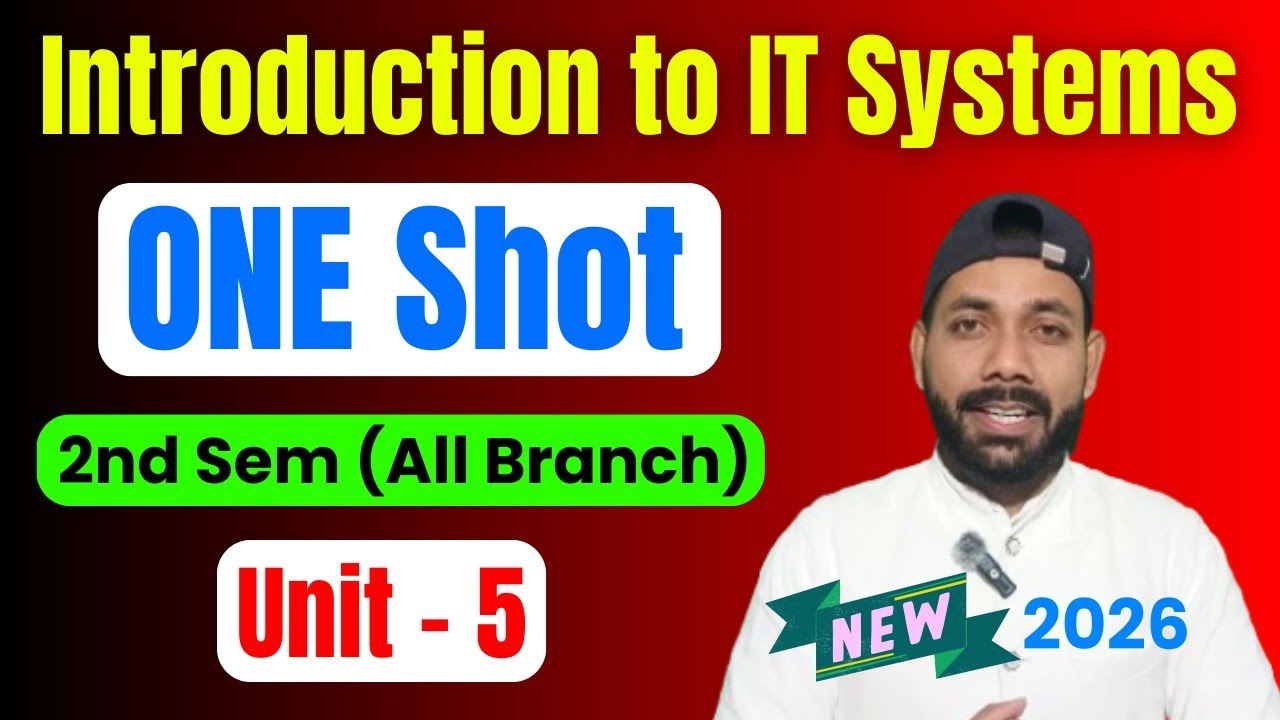 INTRODUCTION TO IT SYSTEM POLYTECHNIC ONE SHOT || 🔴 INTRODUCTION TO IT SYSTEM || UNIT :5 ONE SHOT 