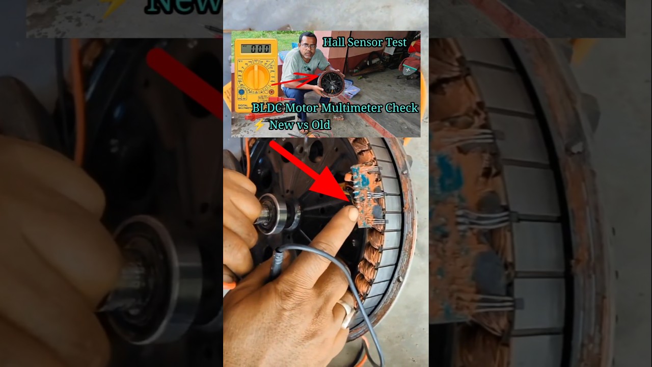 BLDC Motor Hall Sensor Test with Multimeter
