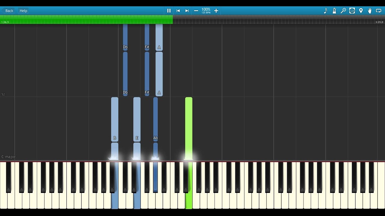 Sia - Elastic Heart (Piano Tutorial / Synthesia) [1080p]