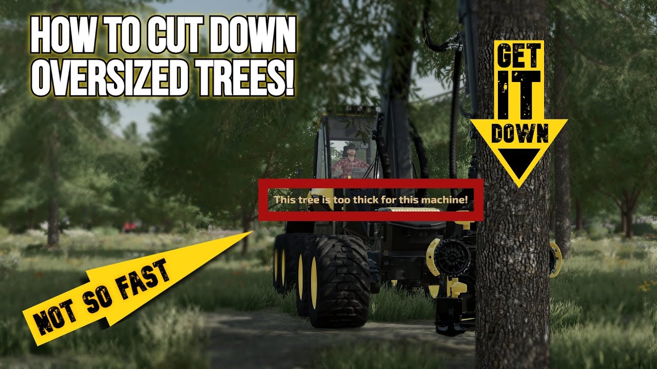 HOW to Trick the Tree Harvester to Cut Down Oversized Trees | Farming Simulator 22 | Tutorial Series