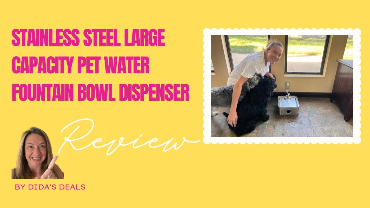 Stainless Steel Large Capacity Pet Water Fountain Bowl
