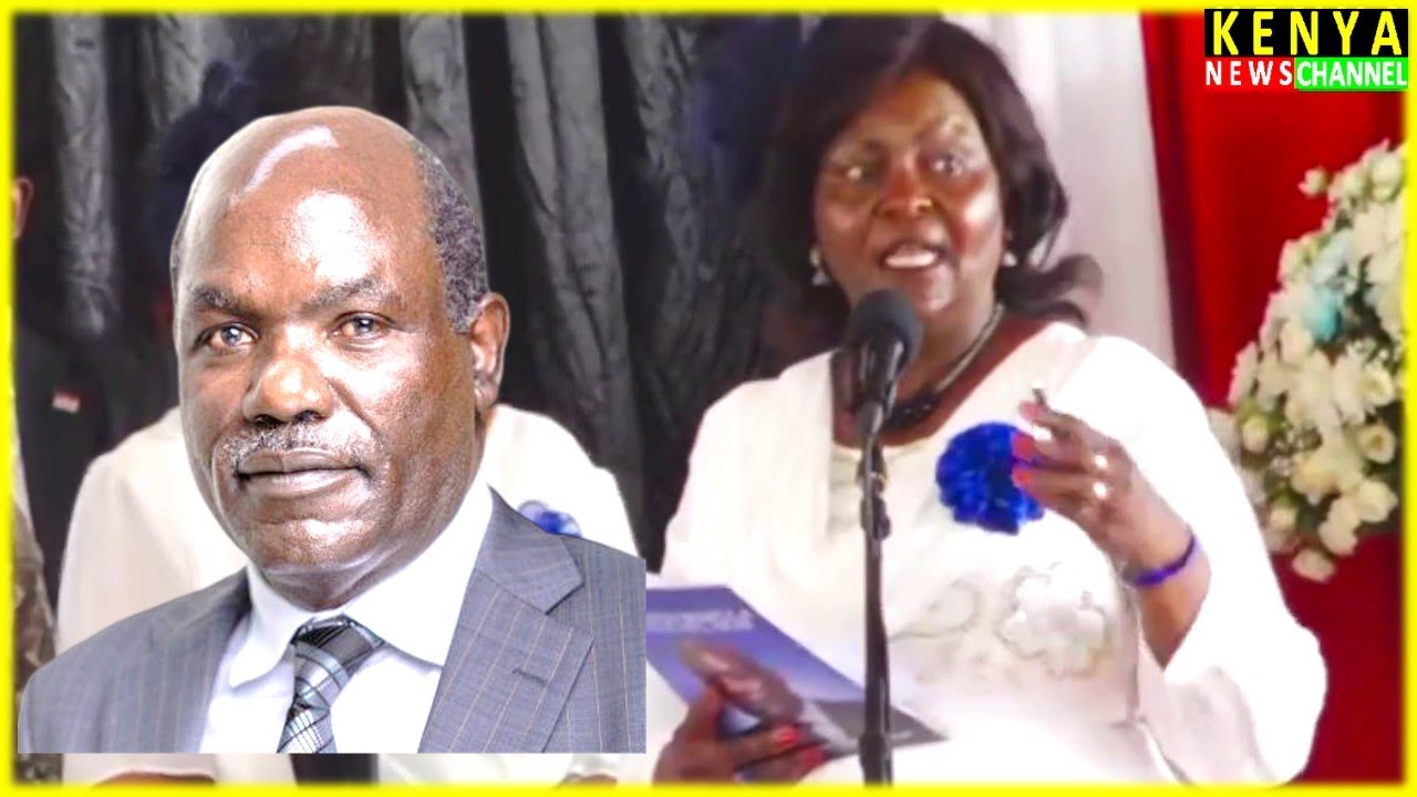 Chebukati wife Mary Powerful & Emotional Tribute in front of Ruto at Burial Service #wafulachebukati