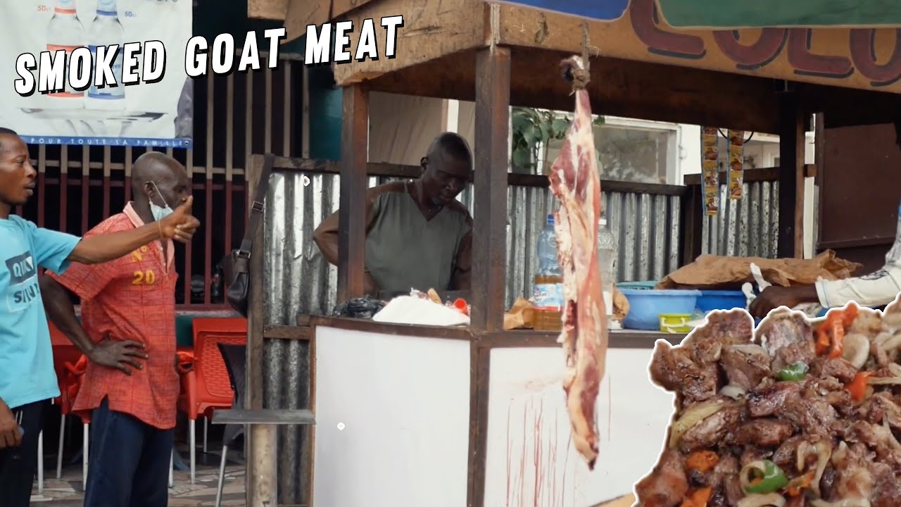 Smoked Goat Meat in Kinshasa (Ntaba) || Congolese Street Food