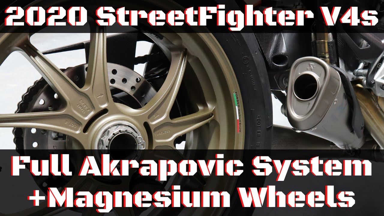 2020 Ducati Streetfighter V4 s full Akrapovic exhaust system & Magnesium Wheels + extras V4s