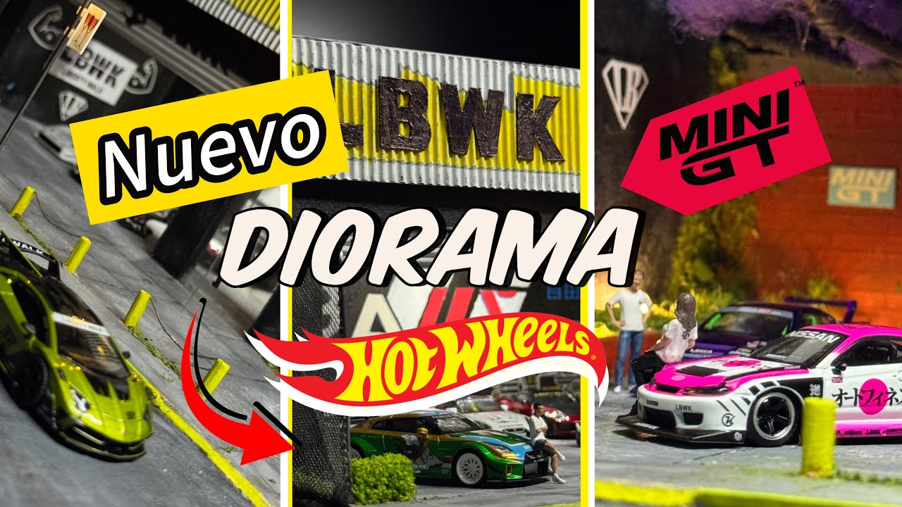 Mini Garage LBWK Diorama 1:64 | Para mis autos de Mini GT & Hot Wheels 