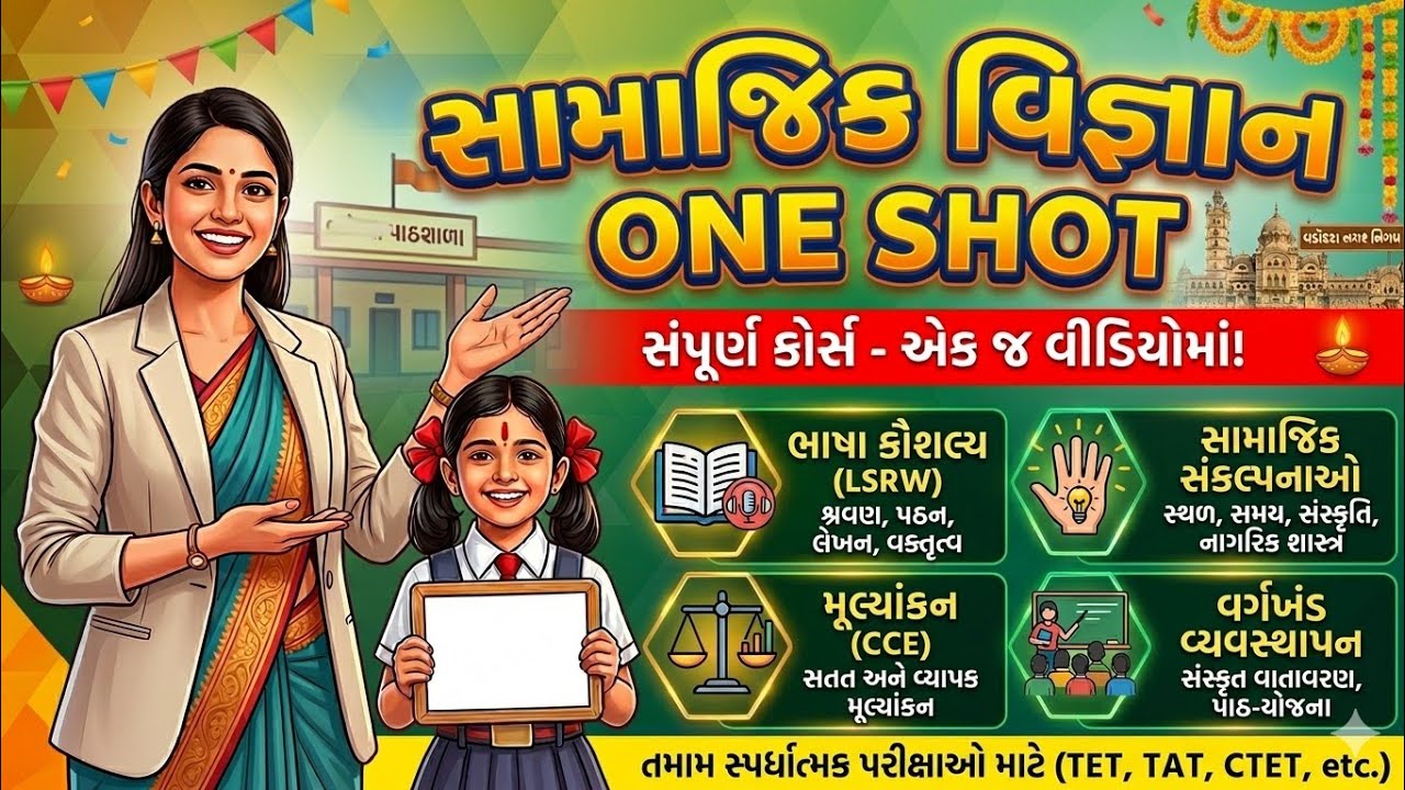 સામાજિક વિજ્ઞાન પદ્ધતિશાસ્ત્ર ONE SHOT | TET/TAT/B.Ed માટે સંપૂર્ણ તૈયારી