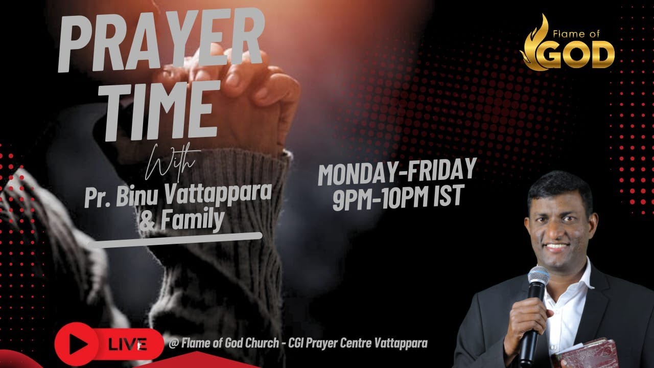 🔴 Live Prayer Time with Pr. Binu Vattappara | Flame of God Church | 23 Feb 2026