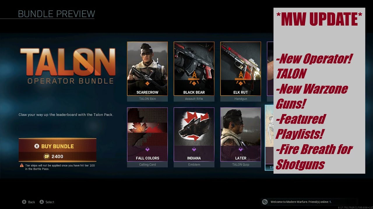 MW *Update* New Operator/Map/Fire Breath Ammunition