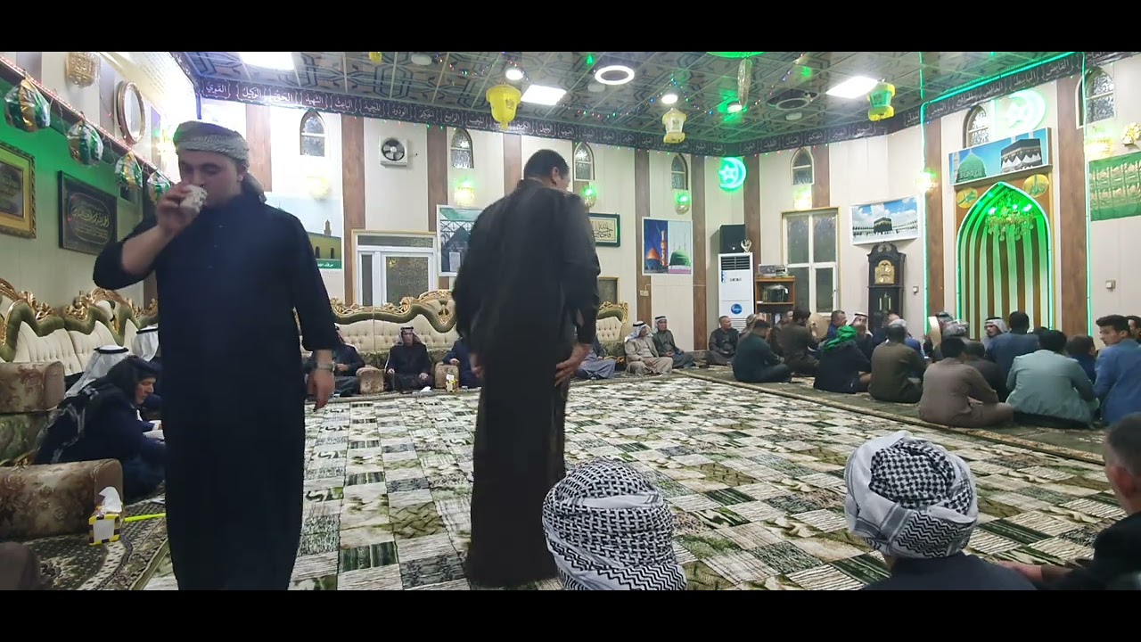 المداح مله عيدان .في تكية شيخ الطريقة الرفاعية الشيخ عبدالله الشيخ مجول ابوخمرة في( سامراء)فصل الاول