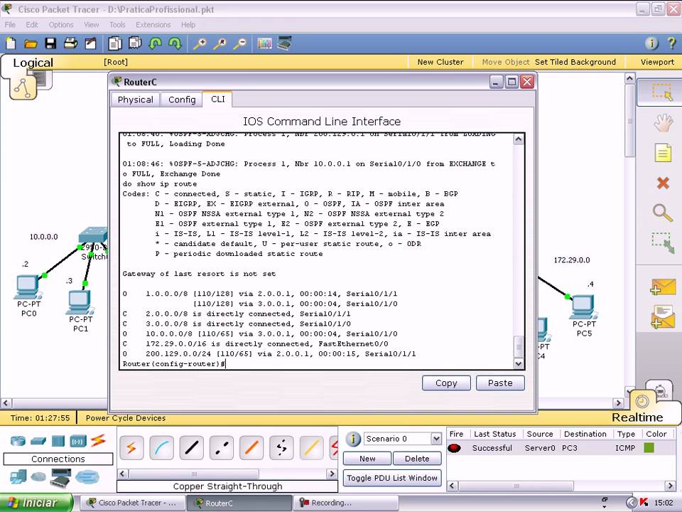 Configurando o protocolo OSPF no Packet Tracer