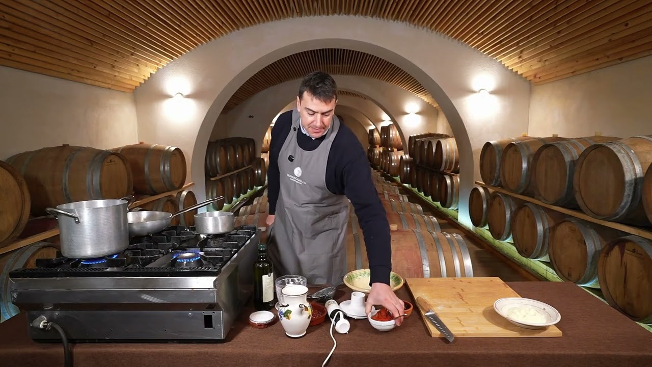 Strascinati con crema di pecorino crotonese, ndunja e nepitella