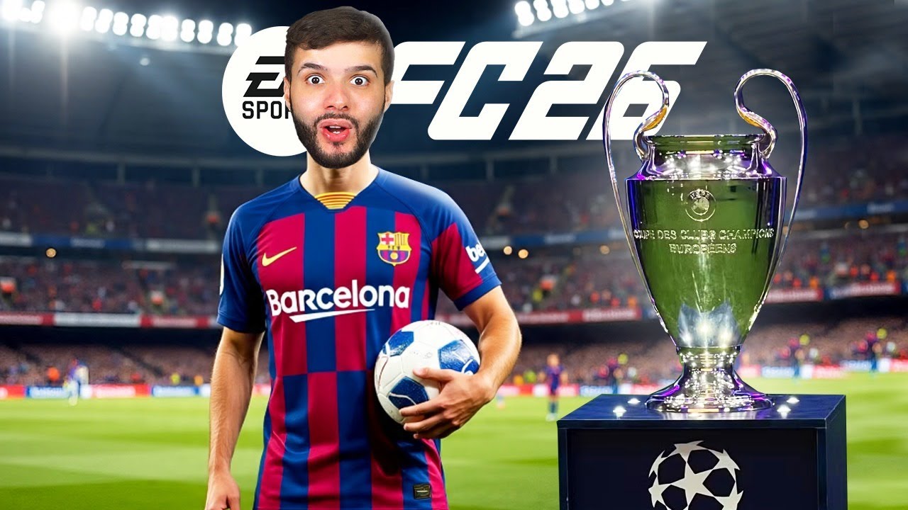 MINHA ESTREIA NA CHAMPIONS LEAGUE PELO BARCELONA! Modo Carreira Jogador FC 26