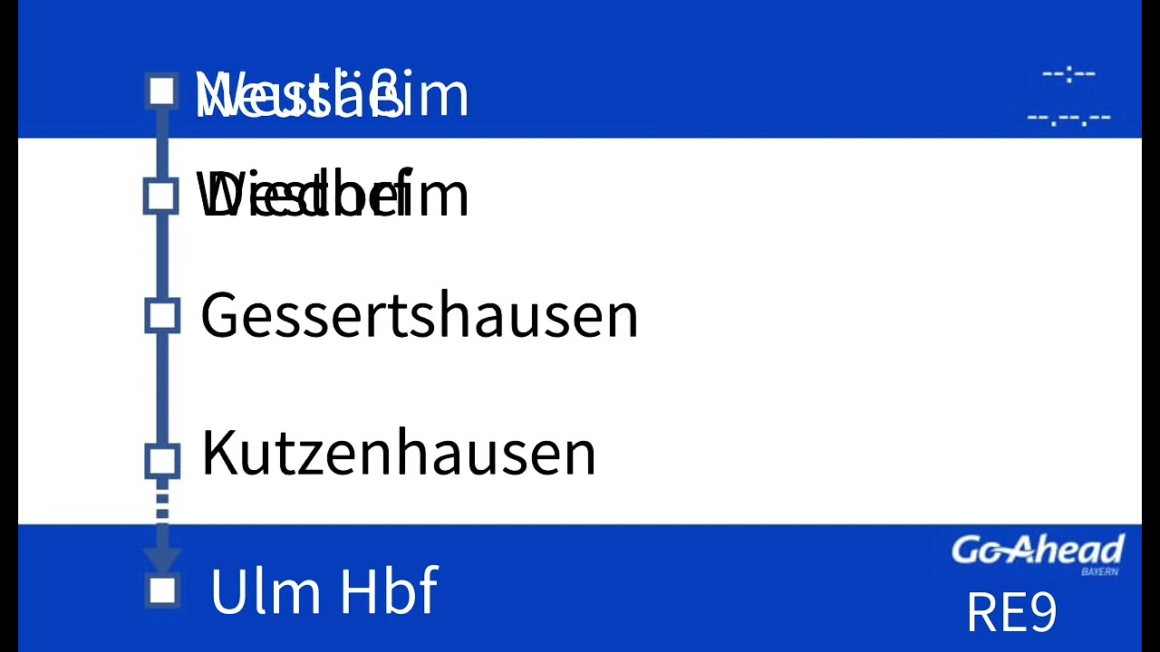 Ansage Bis Ulm Hbf Linie RE9 Go-Ahead Bayern