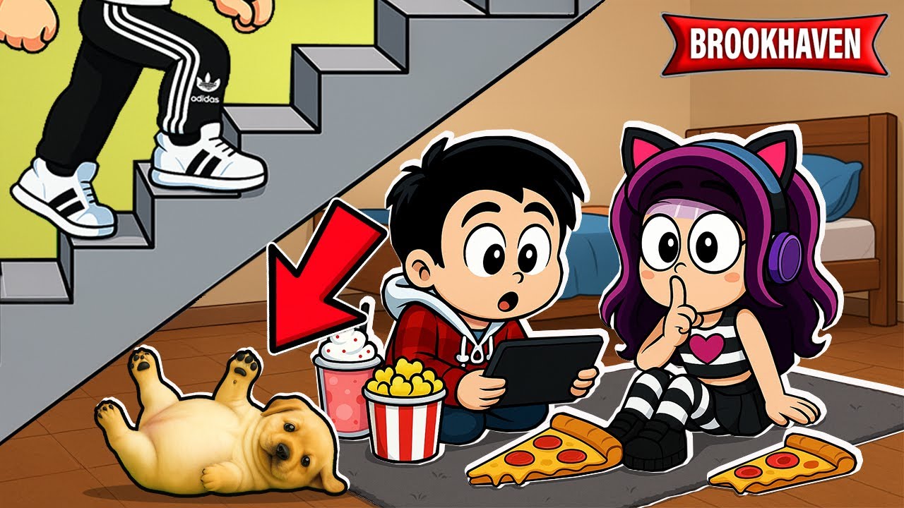 KARIM Crea un CUARTO SECRETO para su NUEVA MASCOTA  en Brookhaven | Kori Roblox