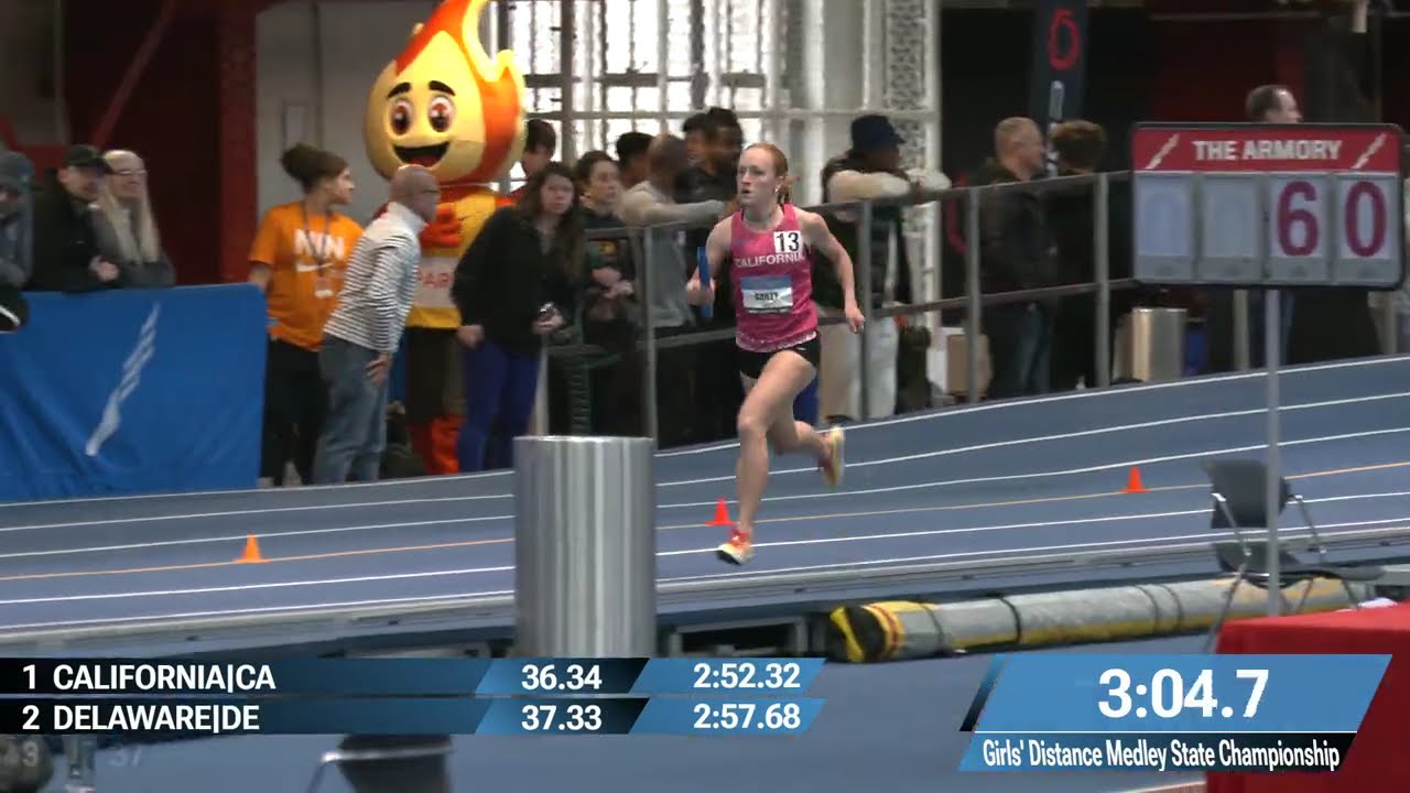 Чемпионат штата по эстафете 4x400 метров среди девушек - Nike Indoor Nationals 2026 [Полная запис...