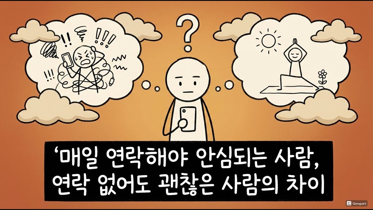 매일 연락해야 안심되는 사람, 연락 없어도 괜찮은 사람의 차이#관계심리 #안정형애착 #뇌과학 