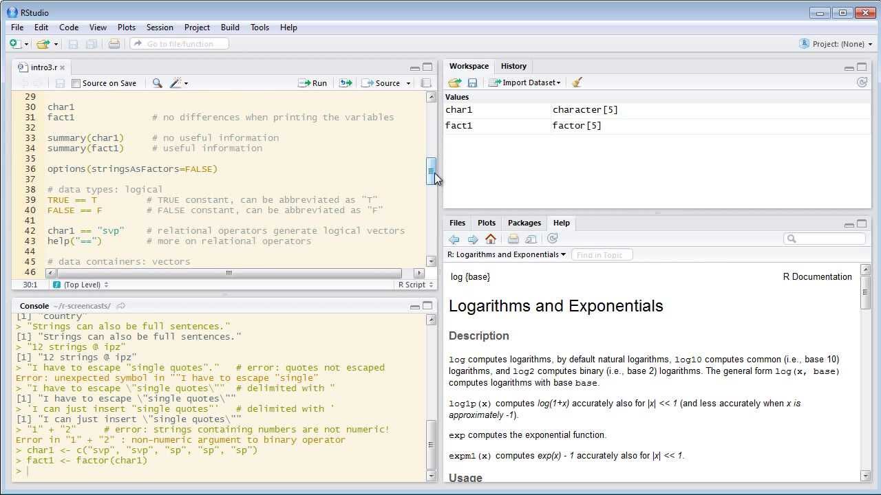 Episode 3: Data types and data containers