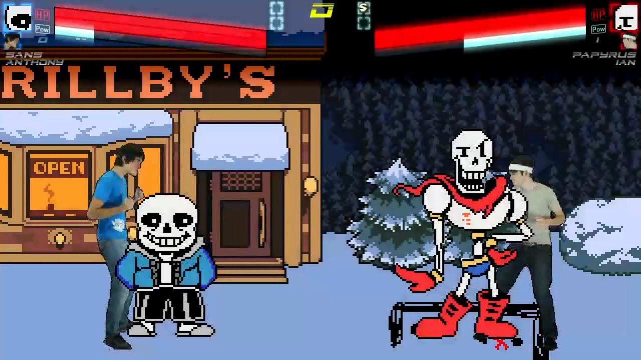 Mugen Battle - Sans and Anthony VS Papyrus and Ian