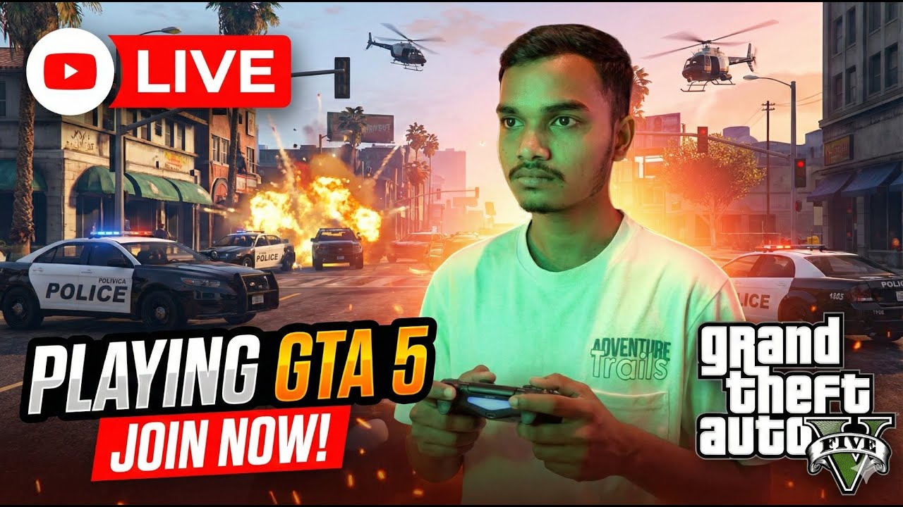 🔥GTA V LIVE NOW | Police Chase, Missions & Fun Gameplay