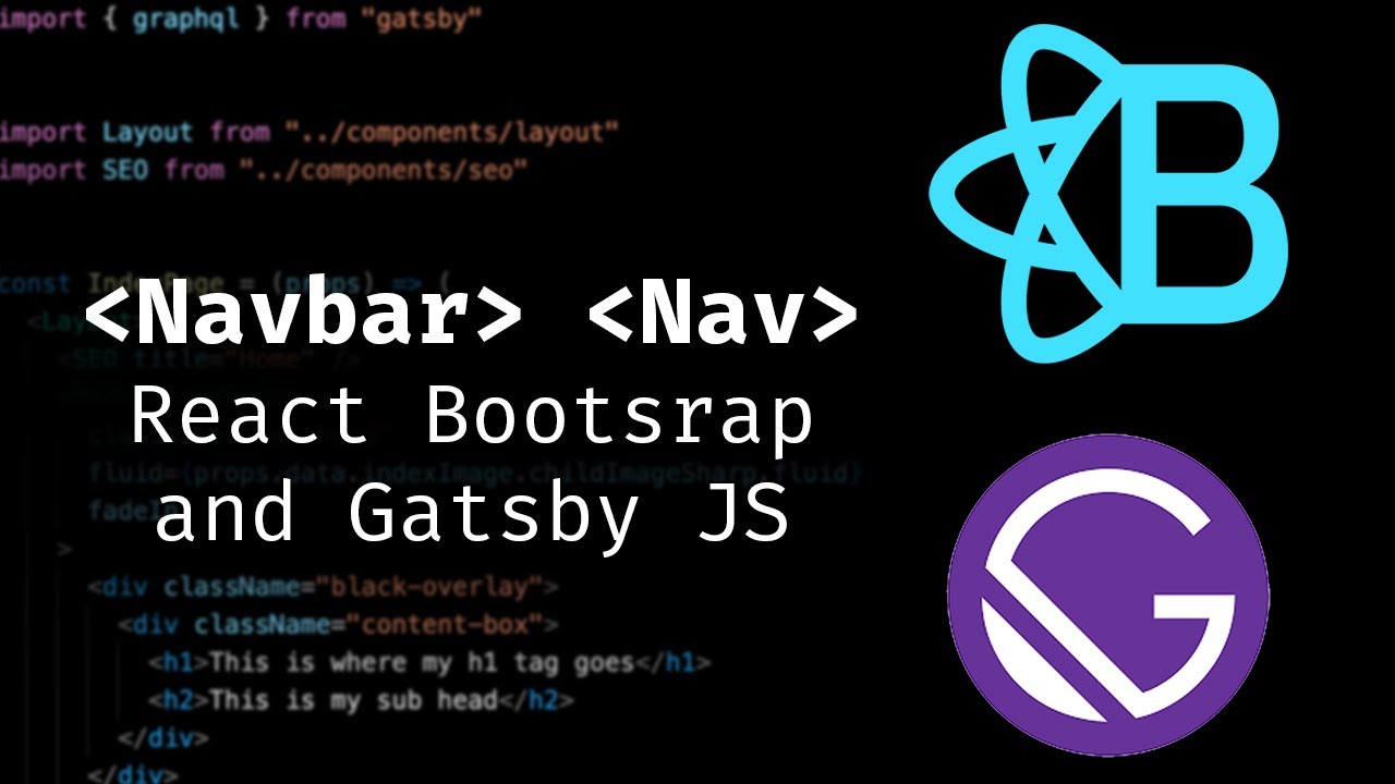 How to Use the React Bootstrap Nav and Navbar in Gatsby JS (Dark Mode too!)