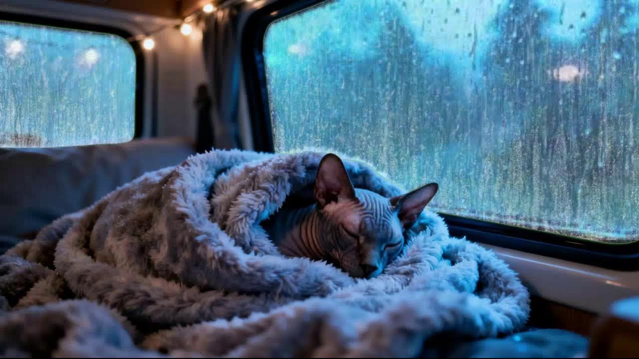 Smooth Rainfall on Car Roof | Relax Your Mind & Body
