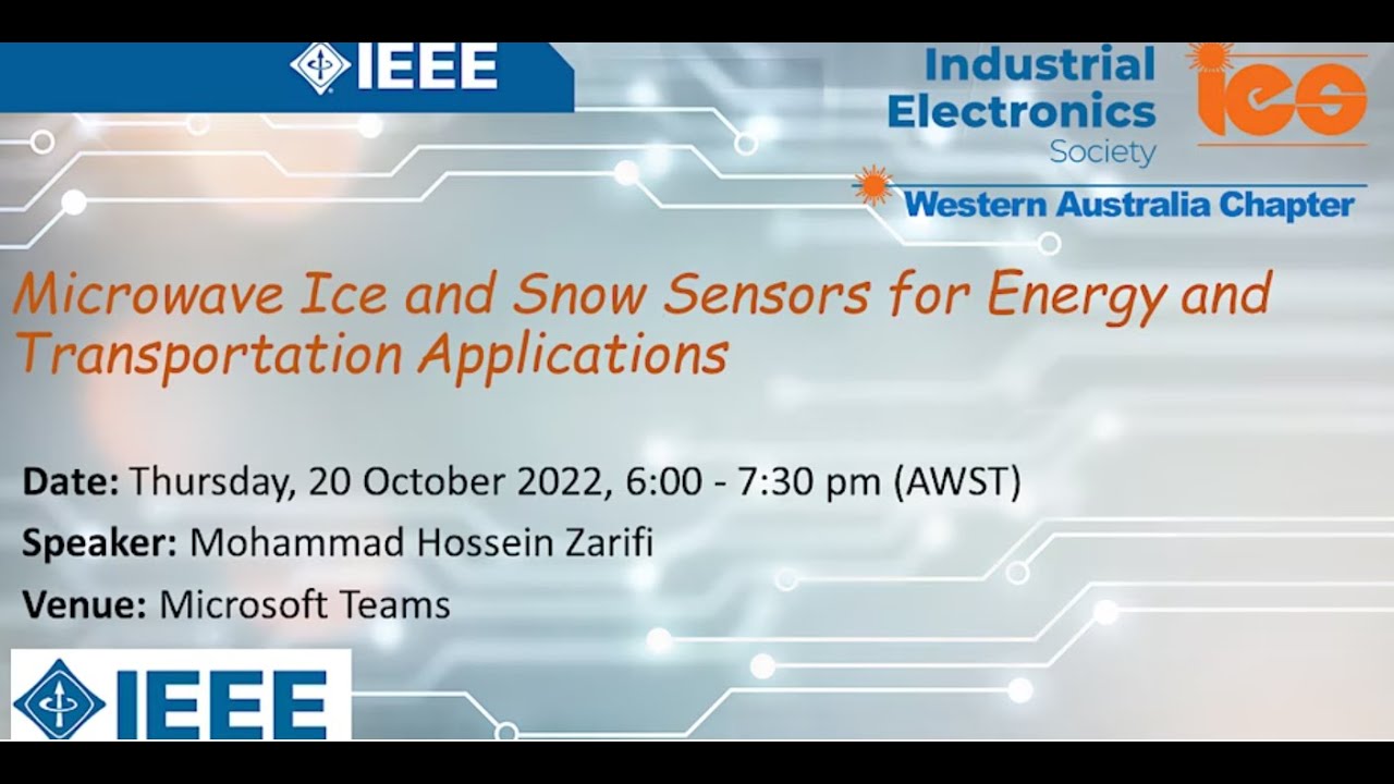 Microwave Ice and Snow Sensors for Energy and Transportation Applications
