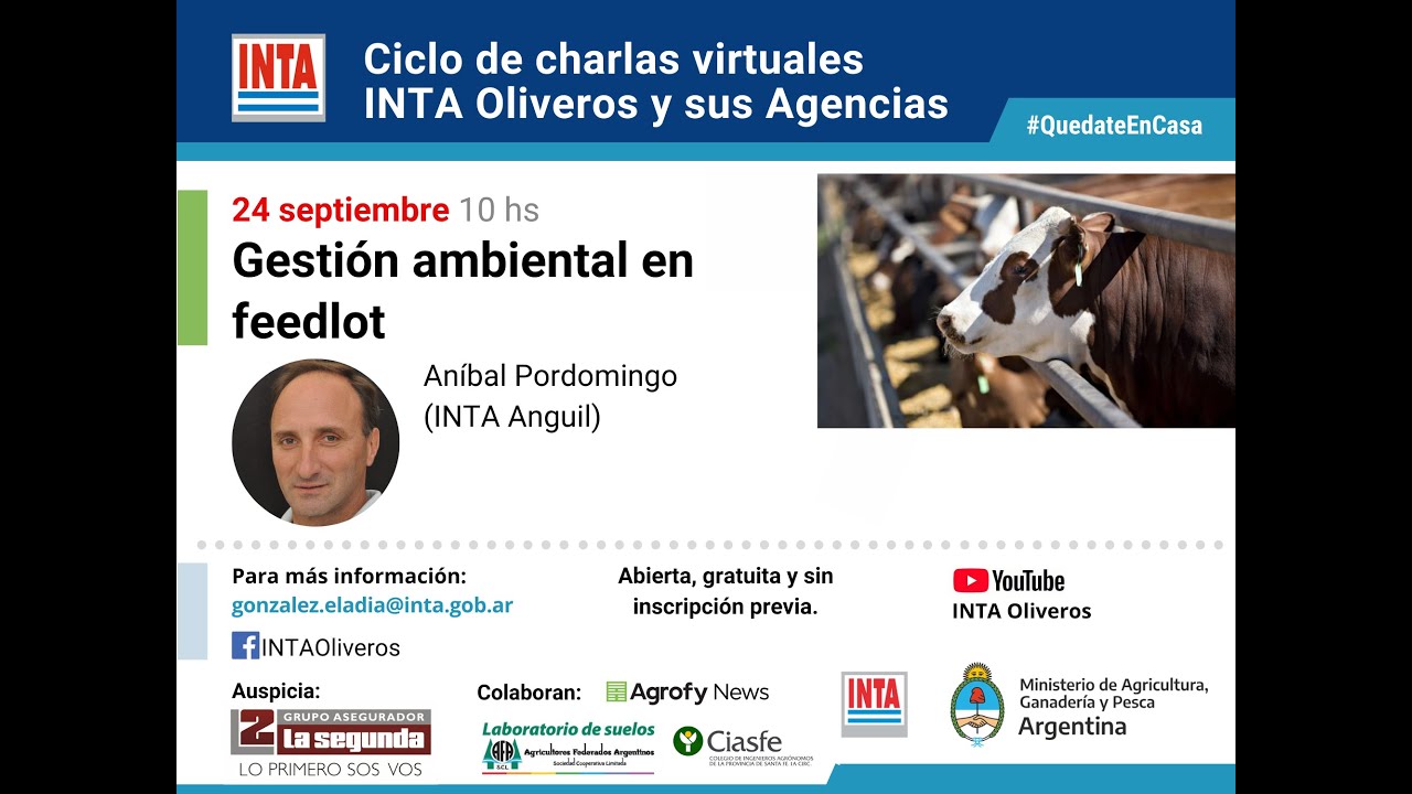 Ciclo de charlas virtuales: Gestión ambiental en feedlot