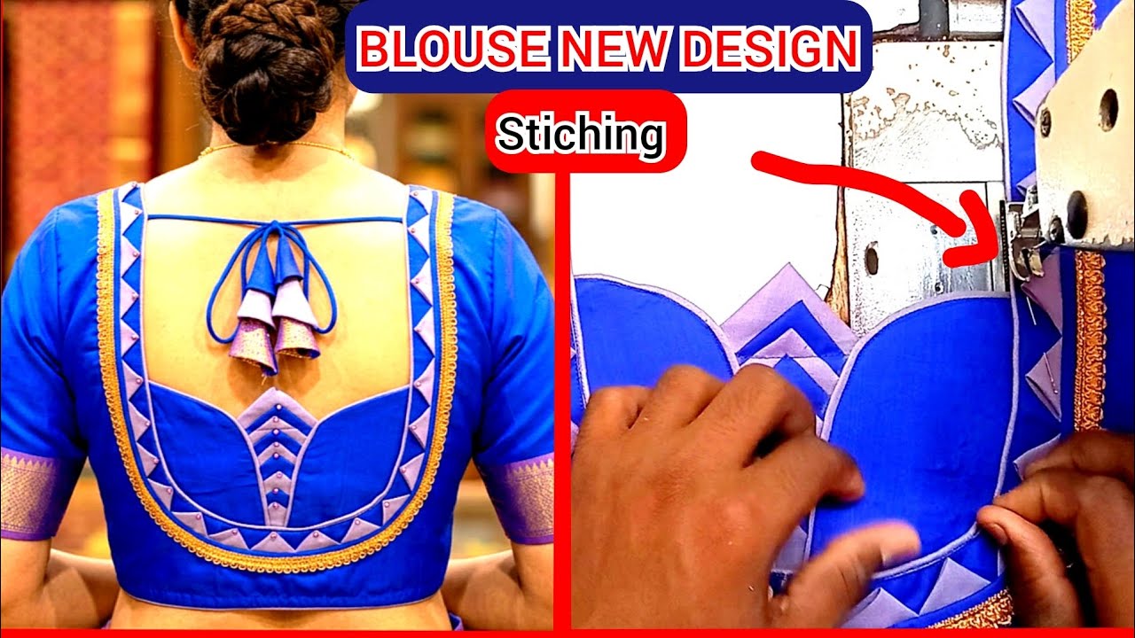 🔴Blouse back neck beautiful design stitching very simple and easy 