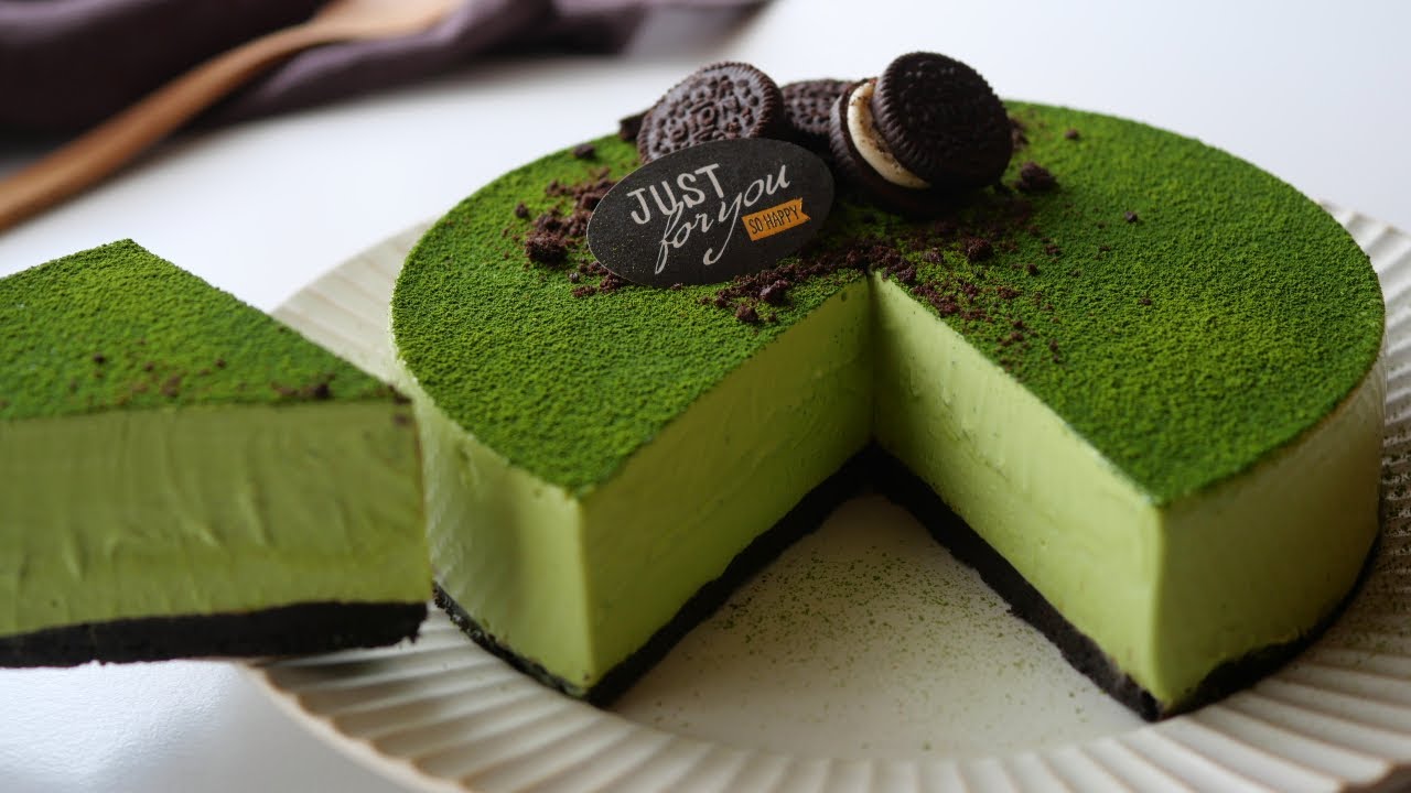 10月生まれを祝う【濃厚抹茶レアチーズケーキ】とろける美味しさをどうぞ♡ | No-Bake! Rich matcha cheesecake