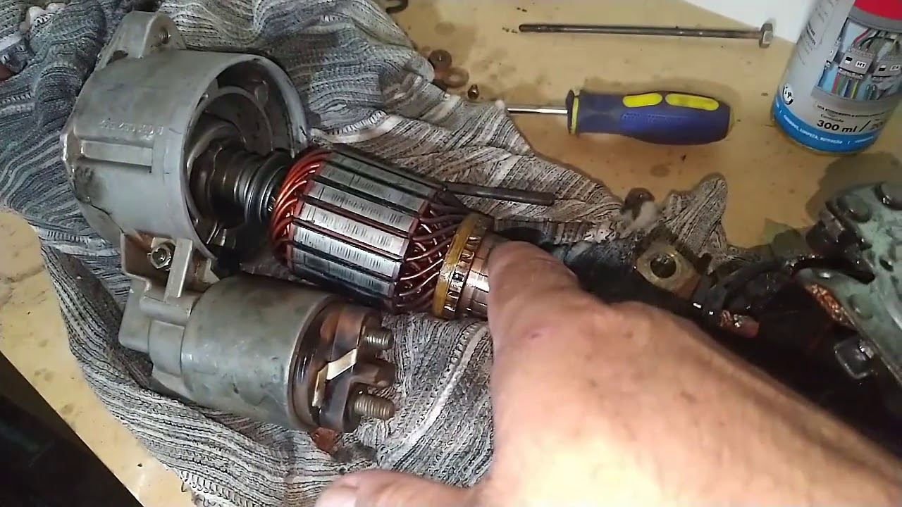 limpeza motor de arranque santana