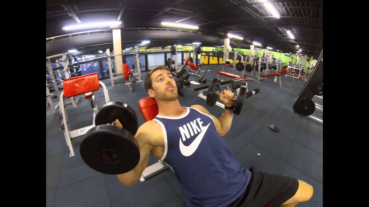 Chest-Dumbbell Incline Twist Press
