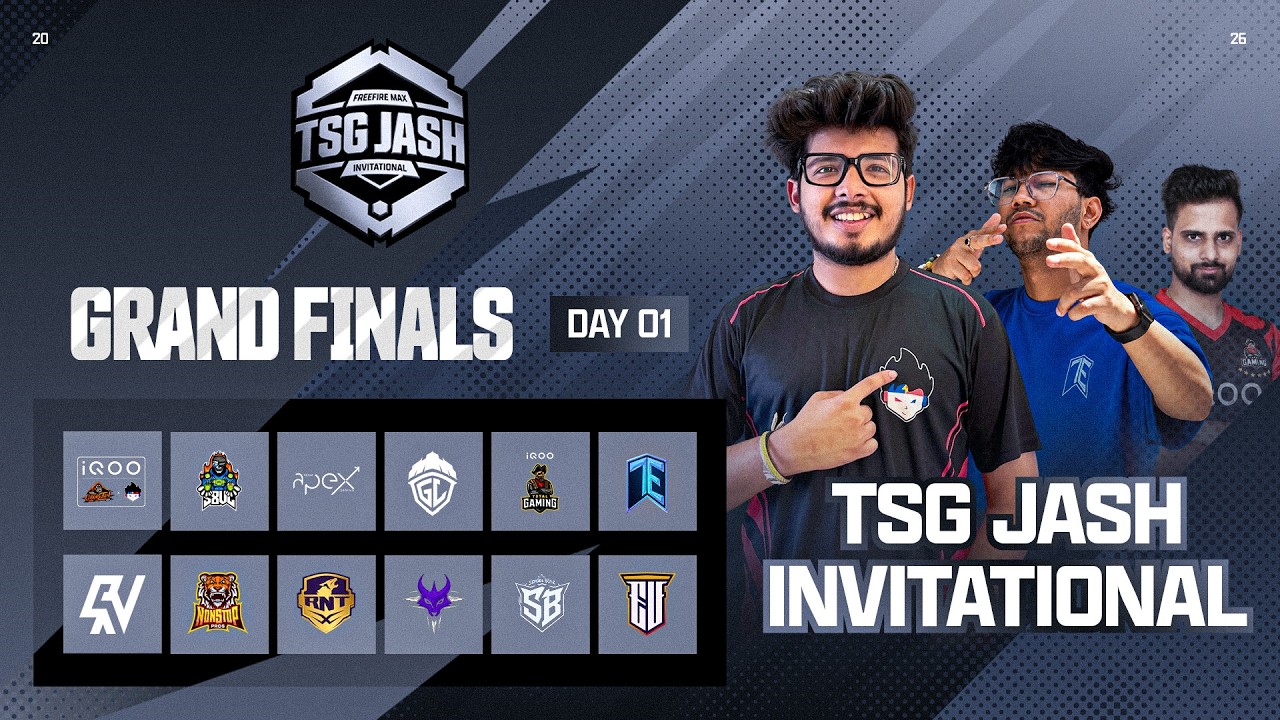 🔥 FREE FIRE LIVE | TSG JASH INVITATIONAL 2026  |  GRAND FINALS  | DAY 1