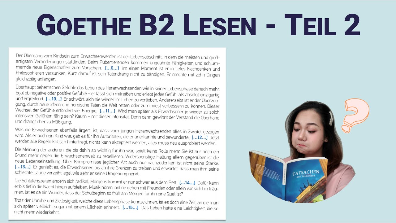 GOETHE B2 - LESEN Teil 2 - Phân tích đề chi tiết và hướng dẫn làm bài thi ĐỌC