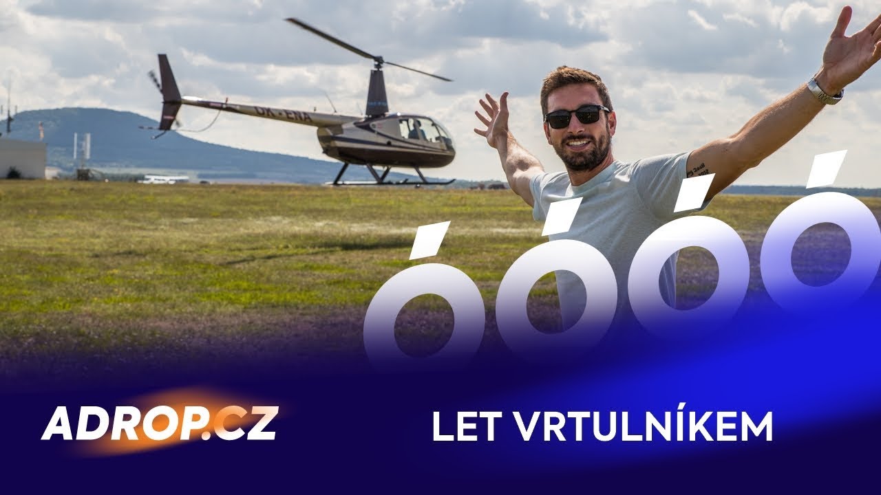 Let vrtulníkem | Petr Koukal testuje let vrtulníkem Robinson R 44 s Adrop.cz