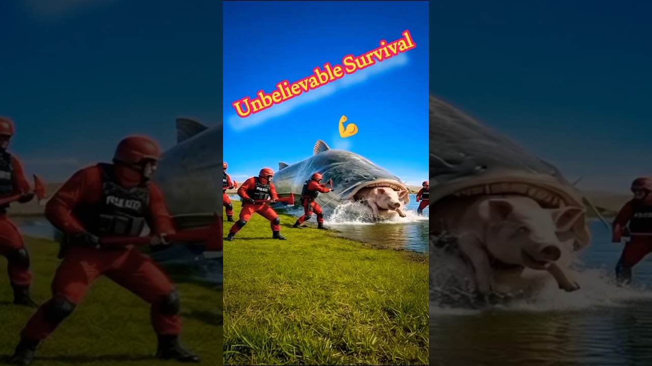 Desert Turns Deadly! Giant Catfish Ambushes Piglet — Heroic Rescue Caught on Camera  