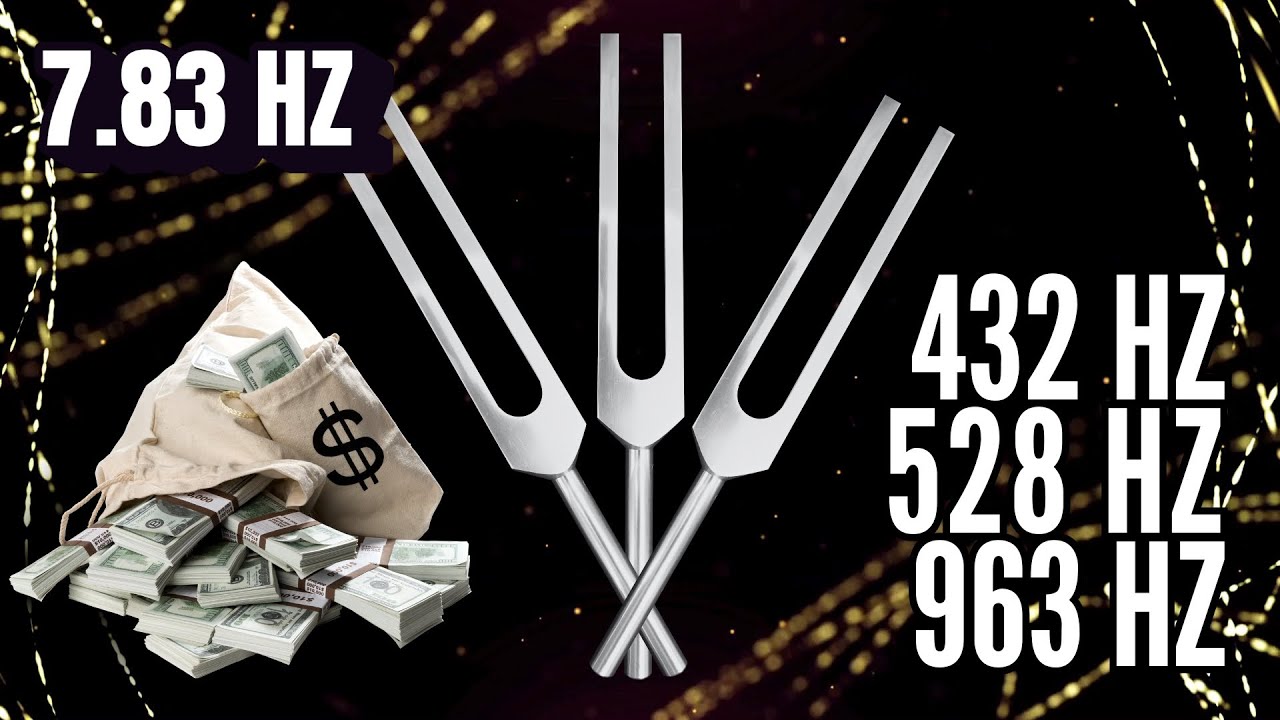 432 Hz + 528 Hz + 963 Hz Tuning Forks 💰 Attract Wealth, Health, Love, Miracles & Blessings (7.83 Hz)