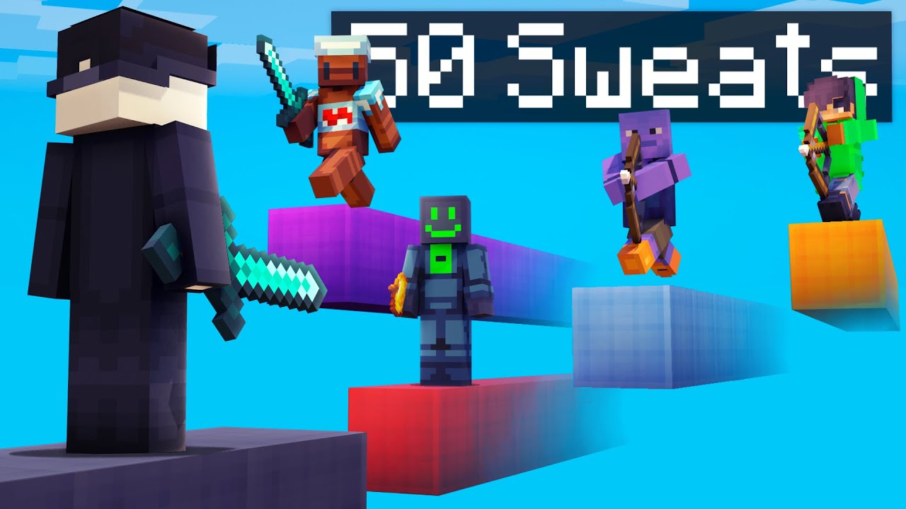 Лучший игрок против 50 самых заядлых игроков в Minecraft