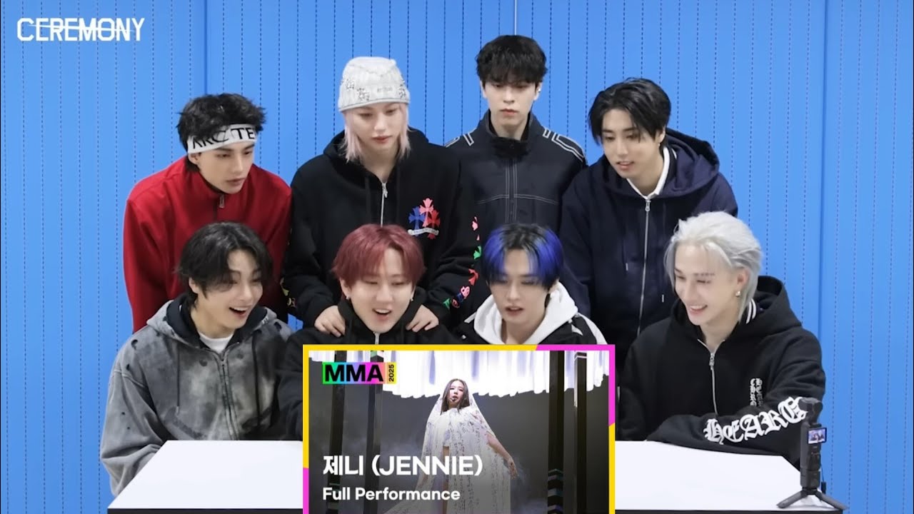 Stray kids Reaction to Jennie 'MMA' full performance 2025 (Fanmade 💜)