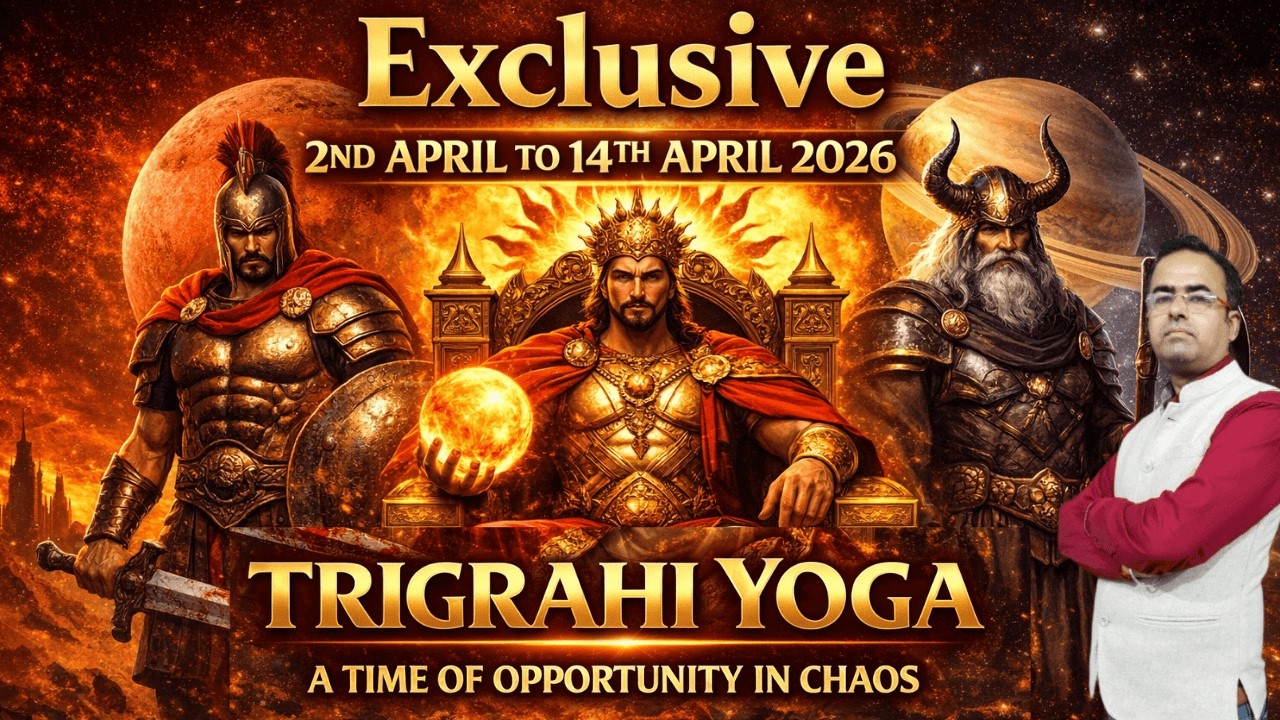 EXCLUSIVE TRIGRAHI YOGA 🔥 2&ndash;14 April 2026 | Sun Mars Saturn Conjunction | Rare Cosmic Shift
