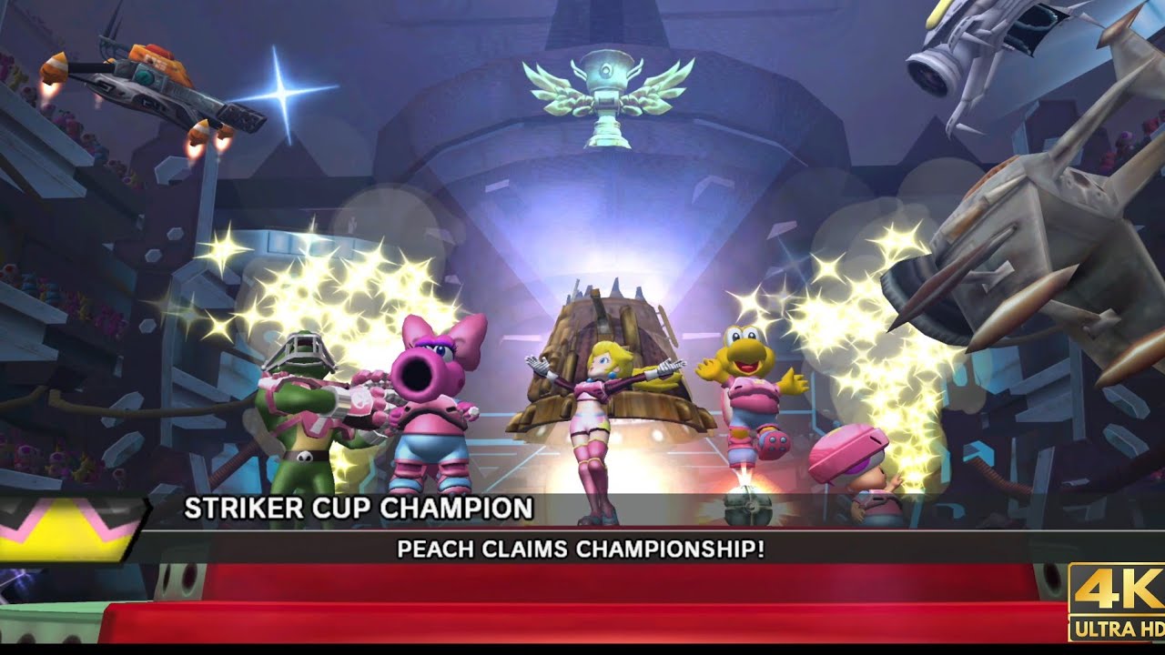 Mario Striker Charged (Wii) - Peach (Extreme mode) (4k)