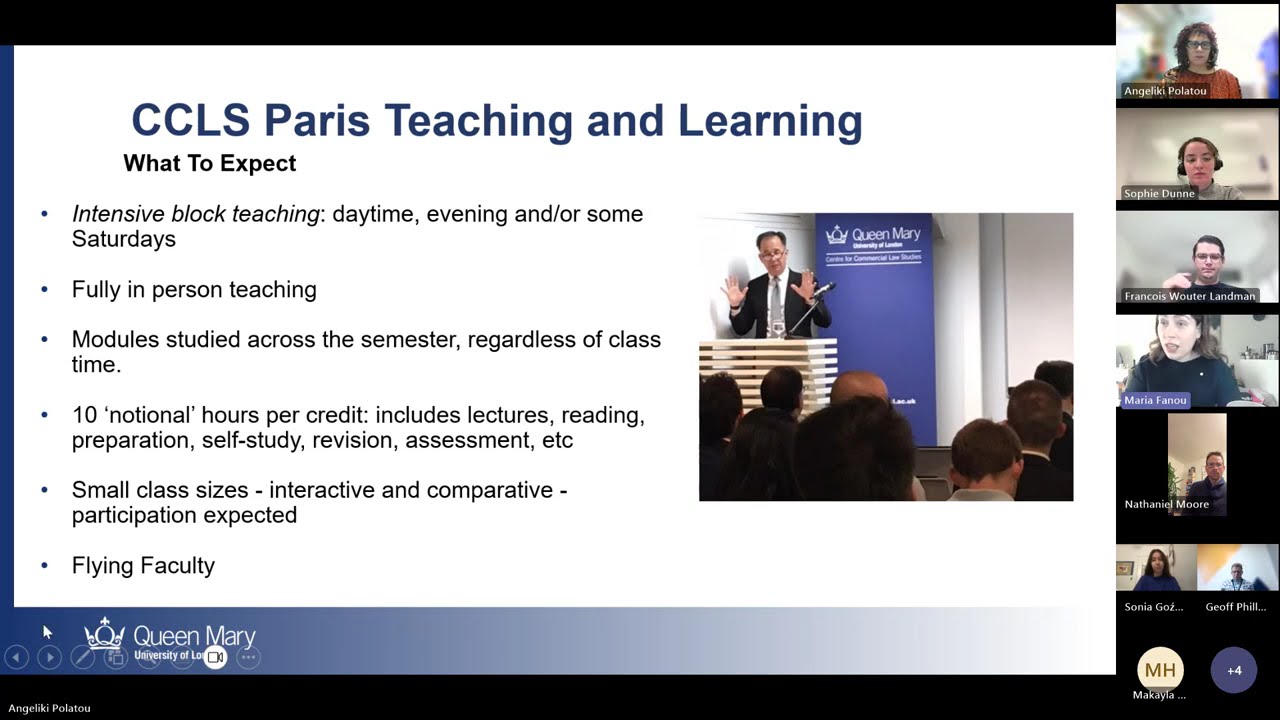 Study your LLM at Queen Mary in Paris Webinar