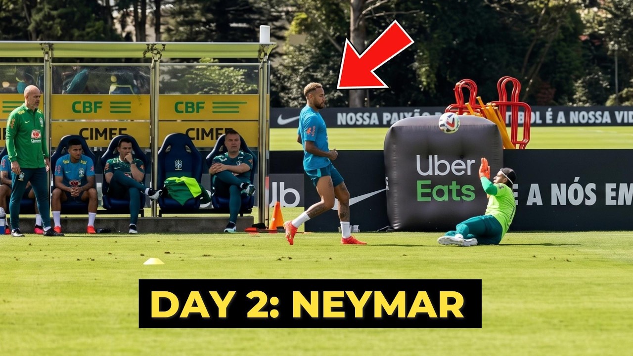 Day 2: Neymar FULL TRAINING with Brazil